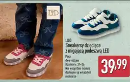 ALDI Sneakersy dziecięce z migającą podeszwą LED oferta