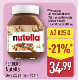 ALDI Nutella oferta