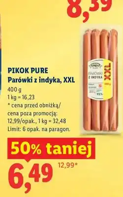 Lidl Parówki z indyka oferta