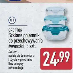 ALDI Szklane pojemniki do przechowywania żywności 3 szt oferta