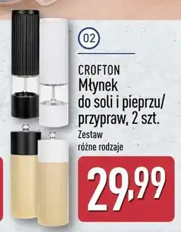 ALDI Młynek do soli i pieprzu/przypraw 2 szt oferta