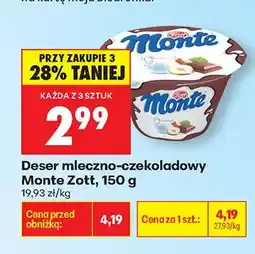 Biedronka Deser mleczno-czekoladowy Zott oferta