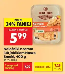 Biedronka Naleśniki z serem lub jabłkiem oferta