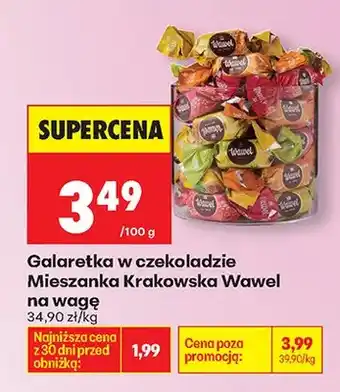 Biedronka Galaretka w czekoladzie Mieszanka Krakowska Wawel na wagę oferta