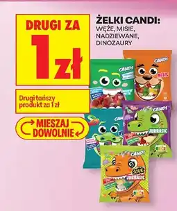 Biedronka Żelki Candi: węże, misie, nadziewane, dinozaury oferta