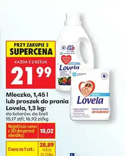 Biedronka Mleczko do kolorów, do bieli lub proszek do prania oferta