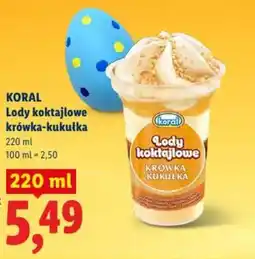 Lidl Koral lody koktajlowe krówka-kukułka oferta