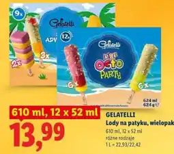 Lidl Gelatelli lody na patyku, wielopak oferta