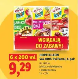 Lidl Hortex leon sok 100% psi patrol, 6-pak oferta