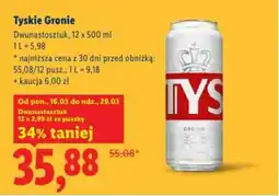 Lidl Tyskie gronie, dwunastosztuk oferta