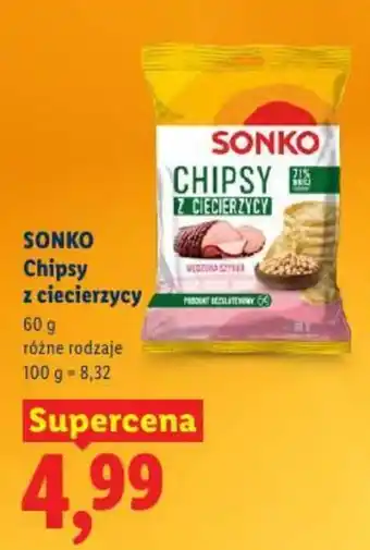 Lidl Sonko chipsy z ciecierzycy oferta