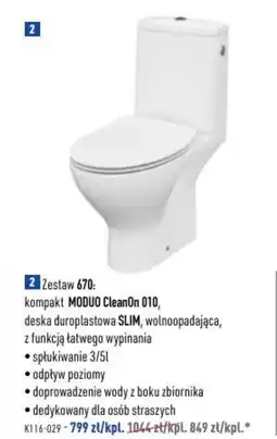 Cersanit Zestaw 670: kompakt moduo cleanon 010 oferta