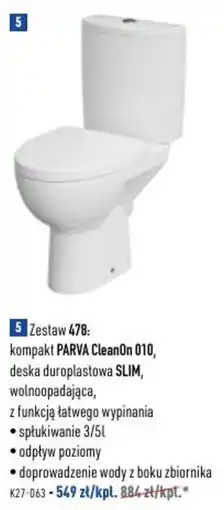 Cersanit Zestaw 478: kompakt parva cleanon 010 oferta