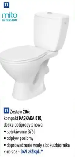 Cersanit Zestaw 206: kompakt kaskada 010 mito by cersanit oferta