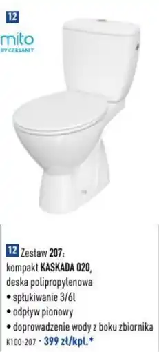 Cersanit Zestaw 207: kompakt kaskada 020, deska polipropylenowa mito by cersanit oferta