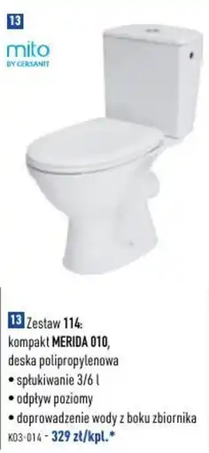 Cersanit Zestaw 114: kompakt merida 010 mito by cersanit oferta