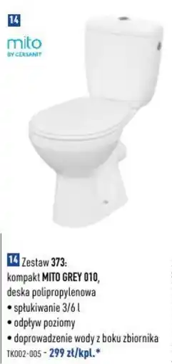 Cersanit Zestaw 373: kompakt mito grey 010 mito by cersanit oferta