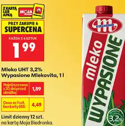 Biedronka Mleko UHT 3,2% Wypasione Mlekovita oferta