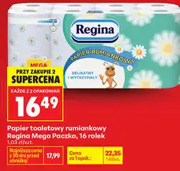 Biedronka Papier toaletowy rumiankowy Regina Mega Paczka, 16 rolek oferta