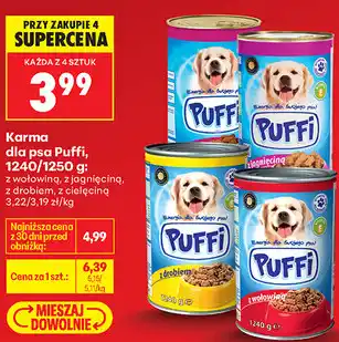 Biedronka Karma dla psa Puffi, 1240/1250 g oferta