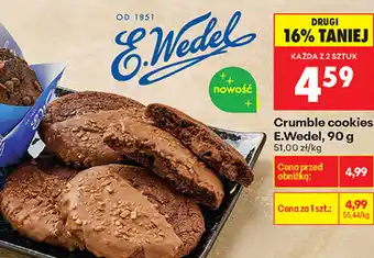 Biedronka Crumble cookies E.Wedel oferta