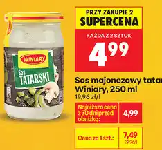 Biedronka Sos majonezowy tatarski Winiary oferta