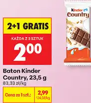 Biedronka Baton Kinder Country oferta