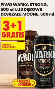 Biedronka Piwo Warka Strong, 500 ml lub Dębowe Dojrzałe Mocne oferta