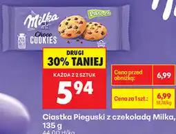 Biedronka Ciastka Pieguski z czekoladą Milka oferta