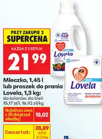 Biedronka Mleczko lub proszek do prania Lovela oferta