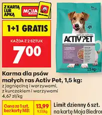 Biedronka Karma dla psów małych ras Activ Pet oferta