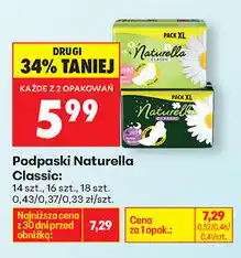 Biedronka Podpaski Naturella Classic oferta