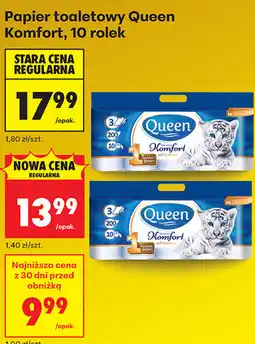 Biedronka Papier toaletowy Queen Komfort, 10 rolek oferta