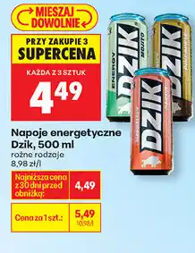 Biedronka Napoje energetyczne Dzik oferta
