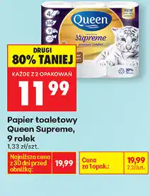 Biedronka Papier toaletowy Queen Supremę oferta