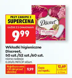 Biedronka Wkładki higieniczne Discreet oferta