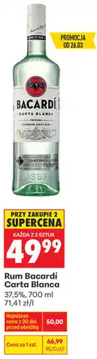 Biedronka Rum Bacardí Carta Blanca oferta