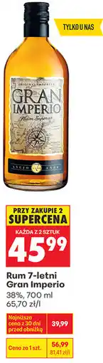 Biedronka Rum 7-letni Gran Imperio oferta