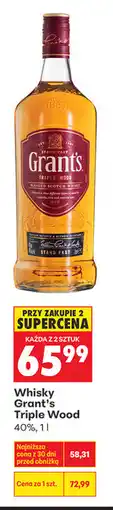 Biedronka Whisky Grant's Triple Wood oferta