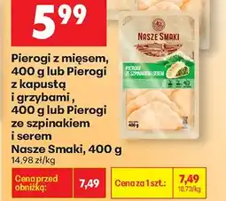 Biedronka Pierogi ze szpinakiem i serem oferta