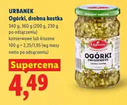 Lidl Urbanek ogórki, drobna kostka oferta