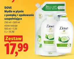 Lidl Dove mydło w płynie z pompką + opakowanie uzupełniające oferta