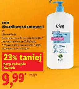 Lidl Cien ultradelikatny żel pod prysznic oferta