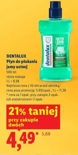 Lidl Dentalux płyn do płukania jamy ustnej oferta