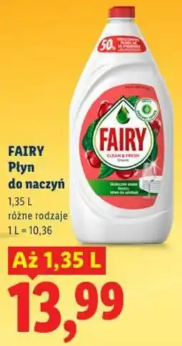 Lidl Fairy płyn do naczyń oferta