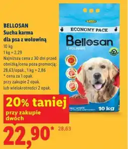 Lidl Bellosan sucha karma dla psa z wołowiną oferta