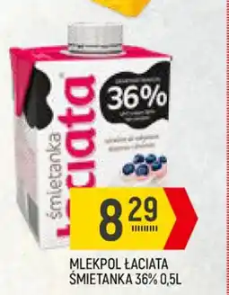 Delikatesy Piotruś Pan Mlekpol łaciata śmietanka 36% oferta