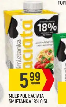 Delikatesy Piotruś Pan Mlekpol łaciata śmietanka 18% oferta