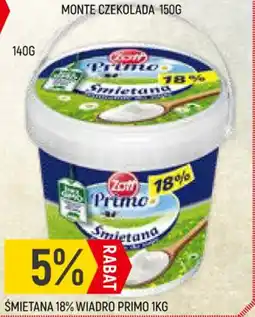 Delikatesy Piotruś Pan Śmietana 18% wiadro primo oferta