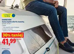 Lidl ESMARA MEN Jeansy męskie slim fit z bawełną oferta